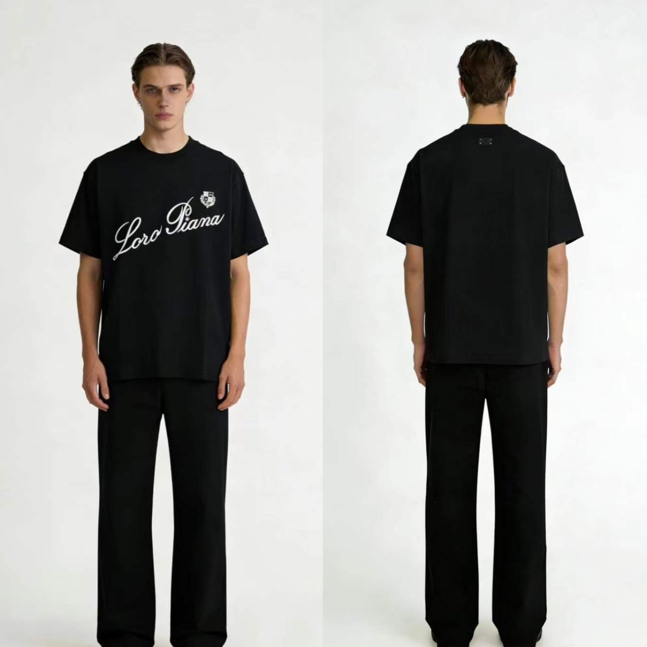 LOROPIANA 로로피아나 자수 로고 티셔츠