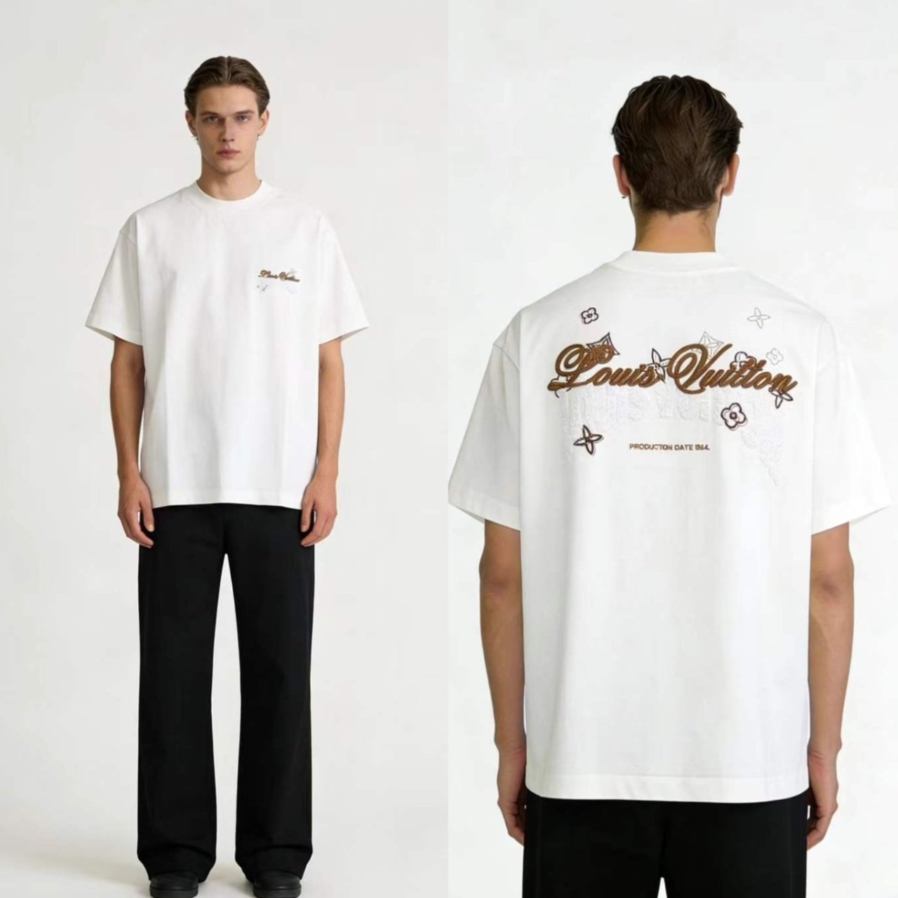 LOUIS VUITTON 루이비통 자수로고 티셔츠 2COLOR
