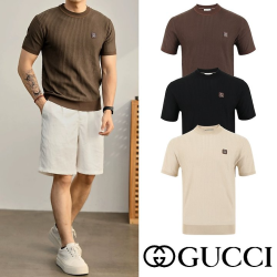 GUCCI 구찌 미니탭 리브드 라운드 하프니트