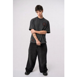 CHROME HEARTS 크롬하츠 홀스슈 스틸 로고 패치 피그먼트 빈티지 숏 슬리브 티셔츠