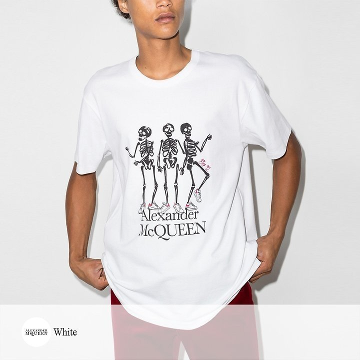 ALEXANDER MCQUEEN 알렉산더맥퀸 스니커즈 스켈레톤 티셔츠