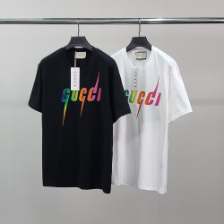 GUCCI 구찌 그라데이션로고 코튼 반팔티