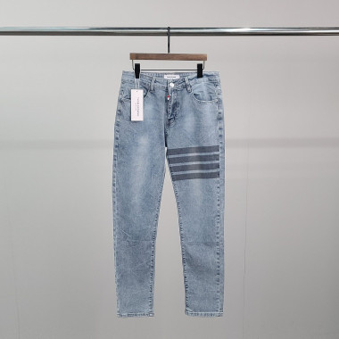 THOM BROWNE 톰브라운 사선완장 로고탭 청바지