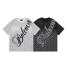BALENCIAGA 발렌시아가 3321 브러시 올오버 로고 반팔
