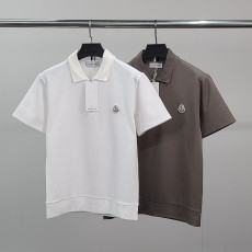 MONCLER 몽클레어 와펜 포인트 지퍼넥 반팔 카라 니트