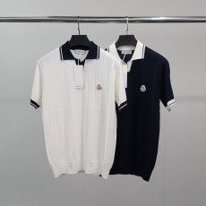 MONCLER 몽클레어 소매삼선 골지 반팔 니트
