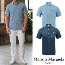 MAISON MARGIELA 메종마르지엘라 시그니처 스티치 데님 하프셔츠
