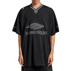 BALENCIAGA 발렌시아가 3B 풋볼 오버사이즈 V넥 티셔츠