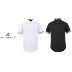 BURBERRY 버버리 카라체크 반팔 셔츠