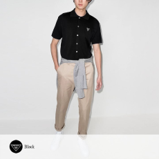 PRADA 프라다 밀라노 엠브로이더리 니트 반팔 가디건