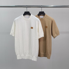 MAISON MARGIELA 메종마르지엘라 넘버탭 부클 라운드 반팔 니트