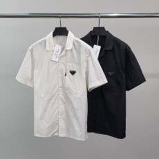 PRADA 프라다 로고와펜 나일론 반팔 셔츠