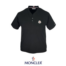 MONCLER 몽클레어 클래식 와펜 V라운드 헨리넥 워셔블 보카시 하프 슬라브 3COLOR