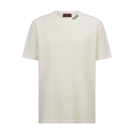 GUCCI 구찌 607039 넥 로고 코튼 실크 니트 반팔 4COLOR