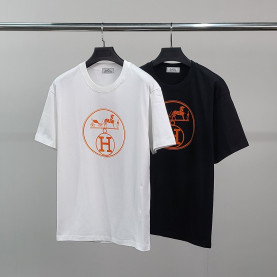 HERMES 에르메스 서클로고 코튼 반팔티
