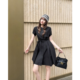 LOEWE 로에베 1038 아나그램 포켓 벨티드 셔츠 원피스 3COLOR