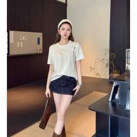 CHANEL 샤넬 1045 CC 자수 펜던트 반팔