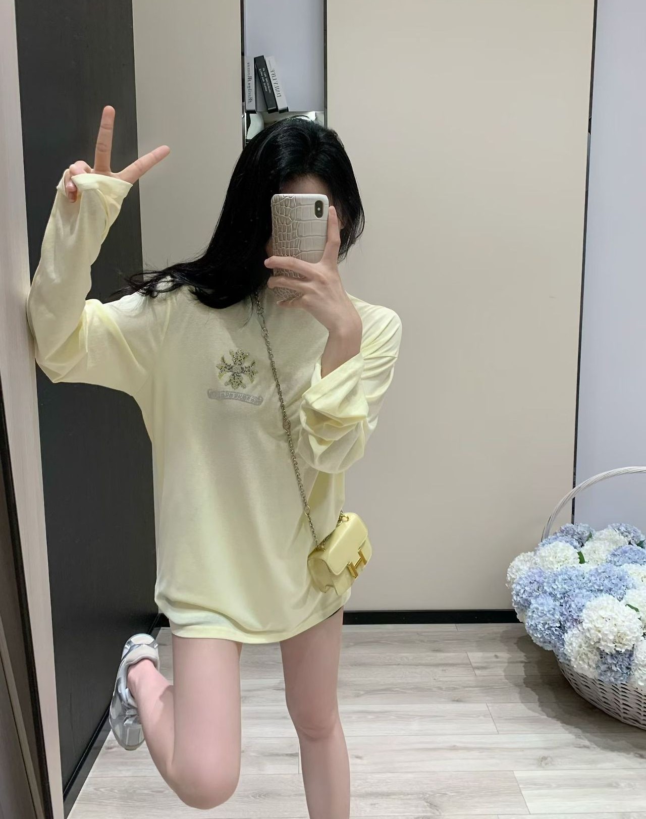 CHROME HEARTS 크롬하츠 1047 시그니처 라인스톤 롱 슬리브 3COLOR