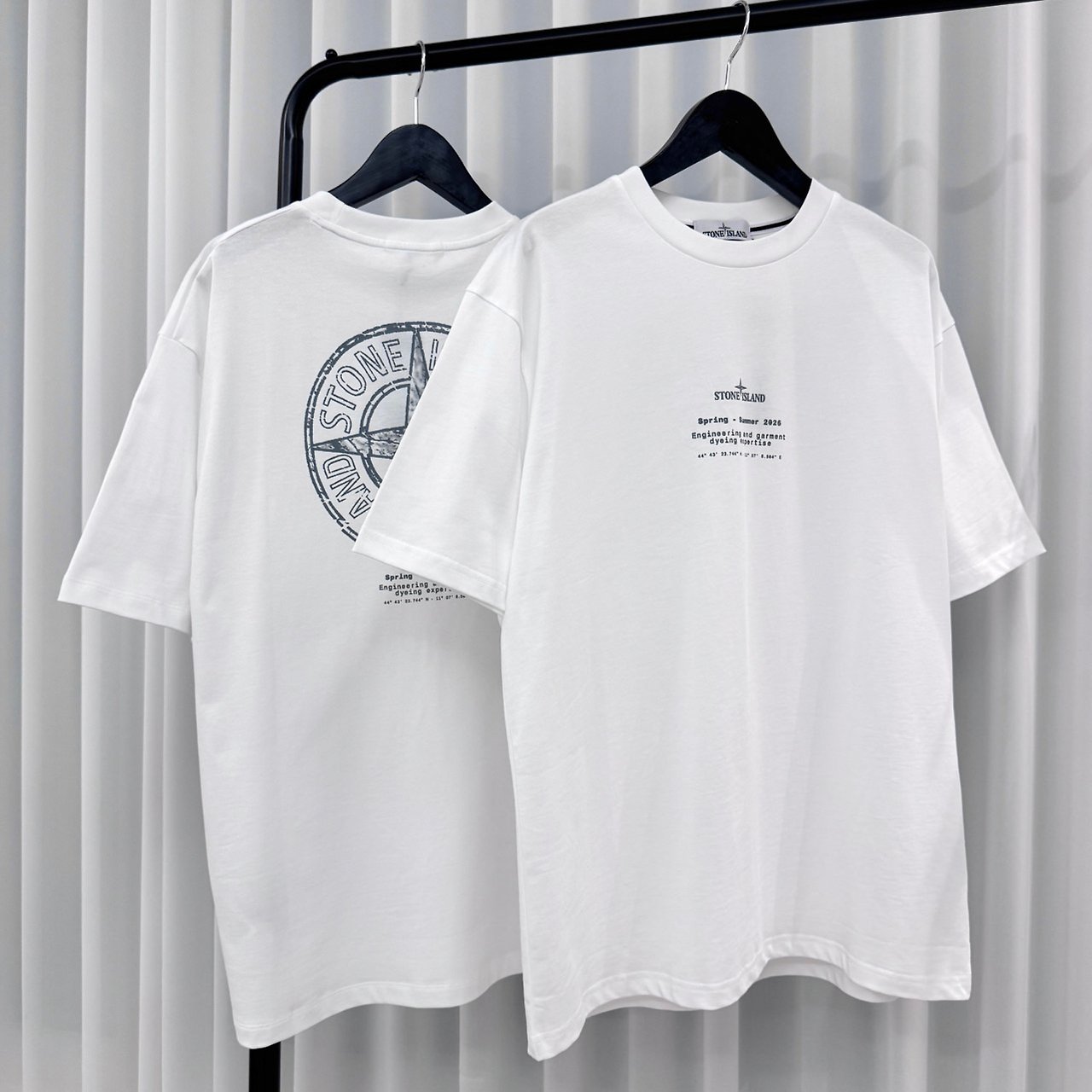 STONE ISLAND 스톤아일랜드 컴퍼스 프린트 반팔 티셔츠 2COLOR