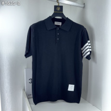 THOM BROWNE 톰브라운 사선 스트라이프 카라 니트 2COLOR