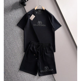 BALENCIAGA 발렌시아가 로고 포인트 반팔 & 반바지 세트