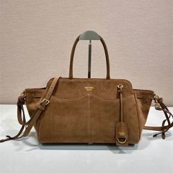 PRADA 프라다 캐리 스웨이드 라지 토트백 1BG650