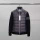 MONCLER 몽클레어 덕다운 블랙와펜 니트 패딩 자켓