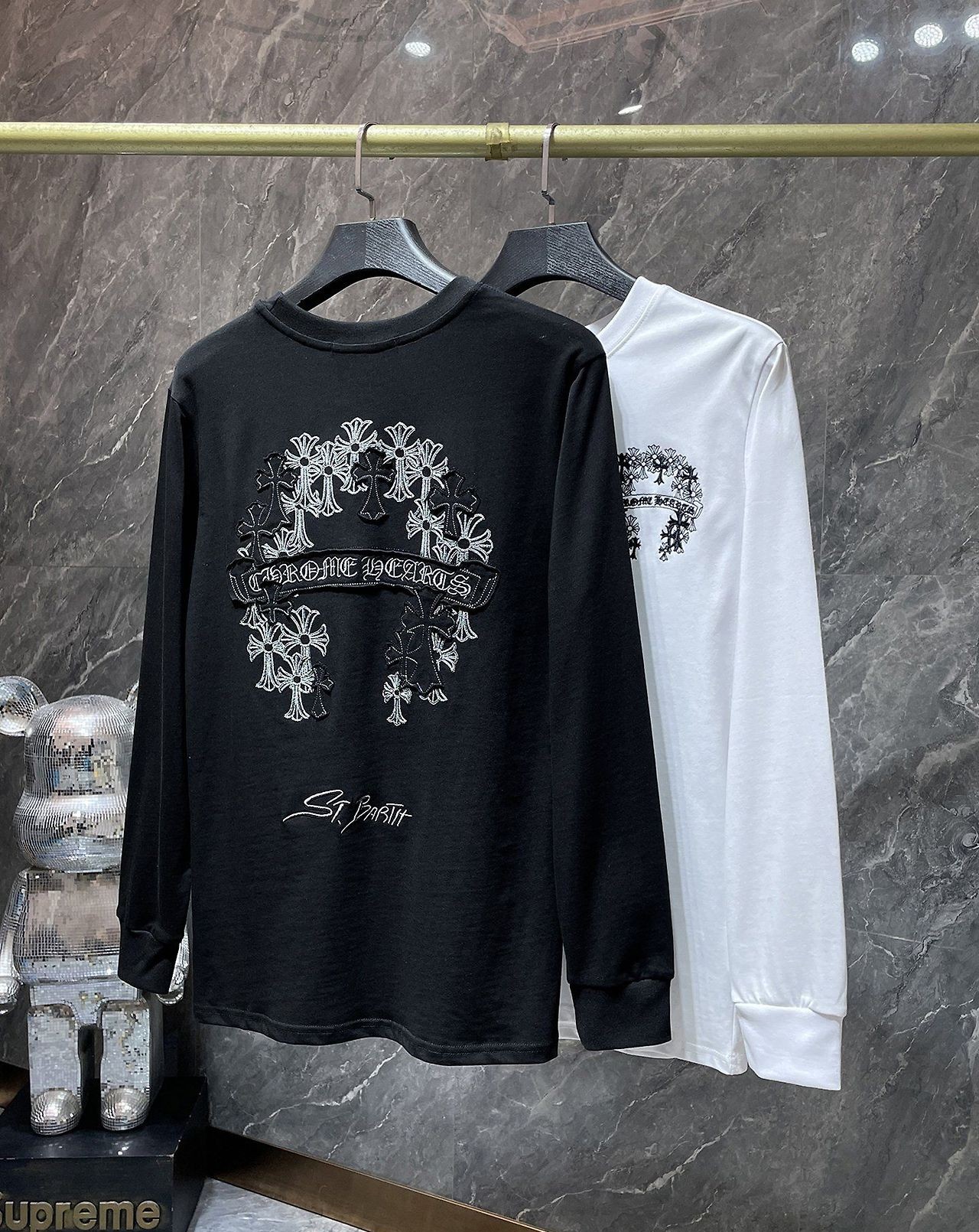 CHROME HEARTS 크롬하츠 7018 세메터리 멀티 크로스 생바르트 롱 슬리브