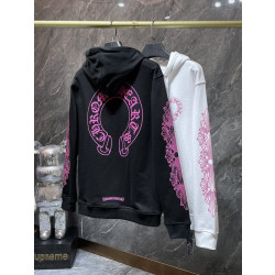 CHROME HEARTS 크롬하츠 7034 홀스슈 플로랄 크로스 후드 집업