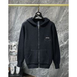 CHROME HEARTS 크롬하츠 7046 Y NOT 세메터리 크로스 니트 후드 집업
