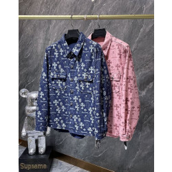 CHROME HEARTS 크롬하츠 7059 올오버 세메터리 모노그램 데님 셔츠 자켓