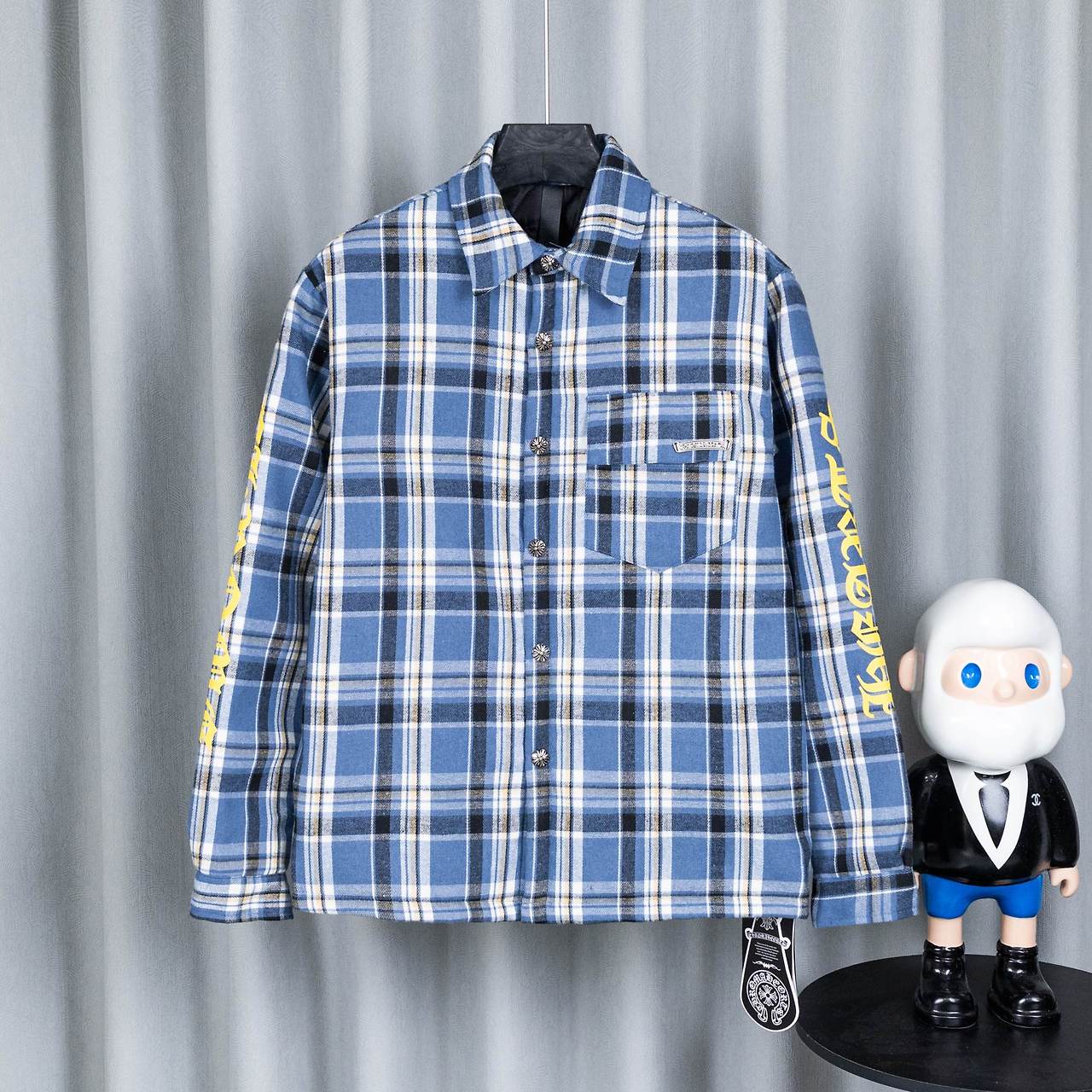 CHROME HEARTS 크롬하츠 7083 레터링 체크 셔츠 자켓 3COLOR
