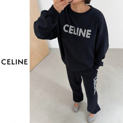 CELINE 셀린느 레터링 맨투맨 셋업(기모)
