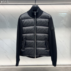 DIOR 디올 오블리크 자카드 패딩 집업 울 가디건