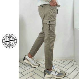 STONE ISLAND 스톤아일랜드 로고 패치 카고 팬츠