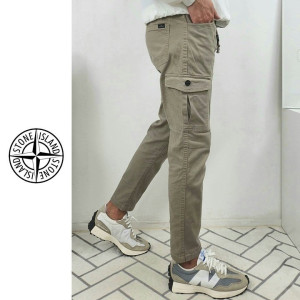 STONE ISLAND 스톤아일랜드 로고 패치 카고 팬츠