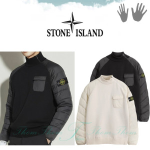 STONE ISLAND 스톤아일랜드 니트 소매 패딩