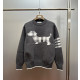 THOM BROWNE 톰브라운 사선완장 헥터 자카드 니트 2COLOR