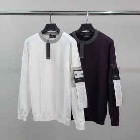 STONE ISLAND 스톤아일랜드 흑백와펜 포켓 울 니트