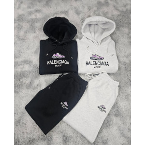 BALENCIAGA 발렌시아가 슈즈 자수 기모 후드+조거 팬츠 세트