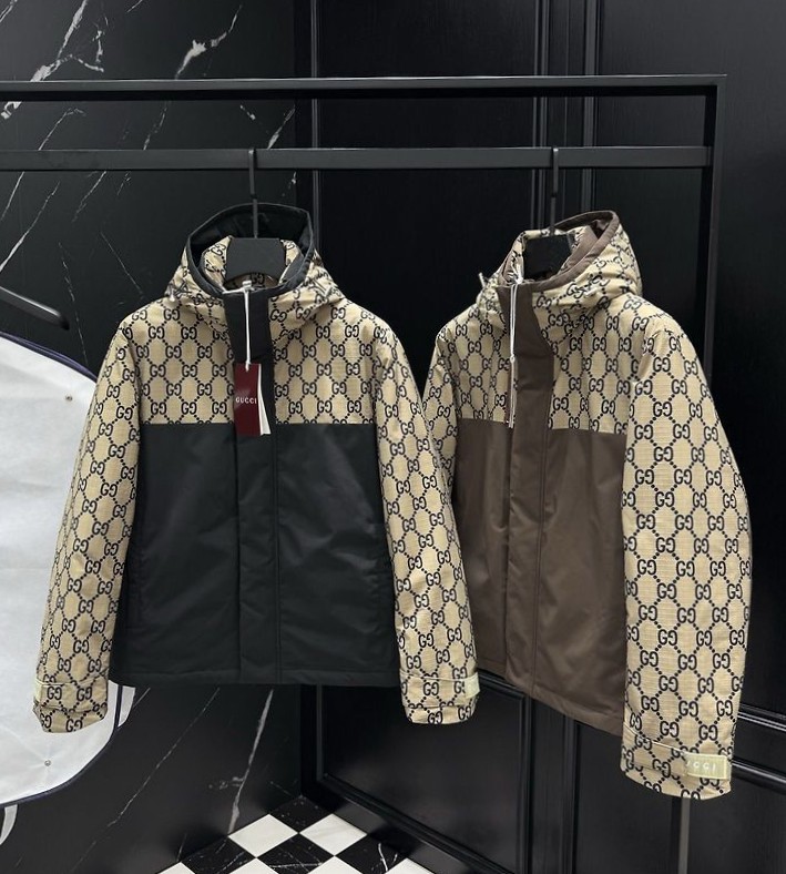 GUCCI 구찌 25112 GG 캔버스 윈드 다운 자켓