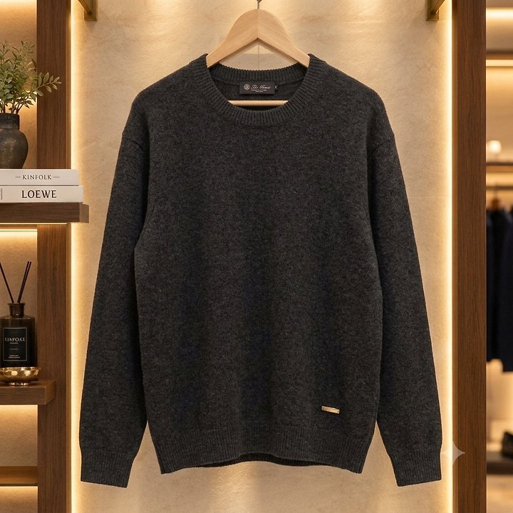 LOROPIANA 로로피아나 9컬 울 라운드 니트스웨터 9COLOR