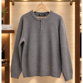 LOROPIANA 로로피아나 7컬 울 헨리넥 니트스웨터 7COLOR