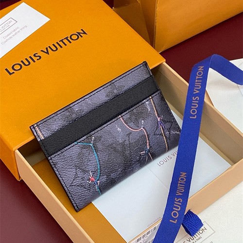 LOUIS VUITTON 루이비통 더블 캔버스 카드/명함지갑 M3A687